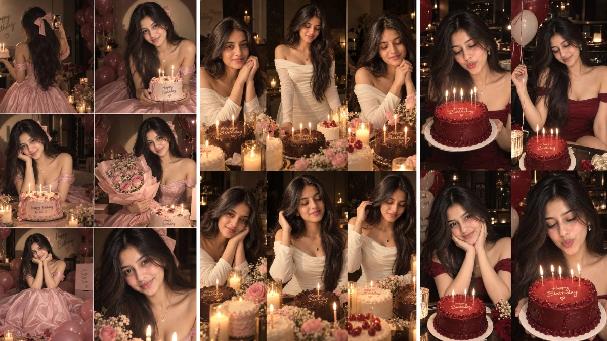 10 Birthday AI Photo Prompts for Girls with Collage Layouts